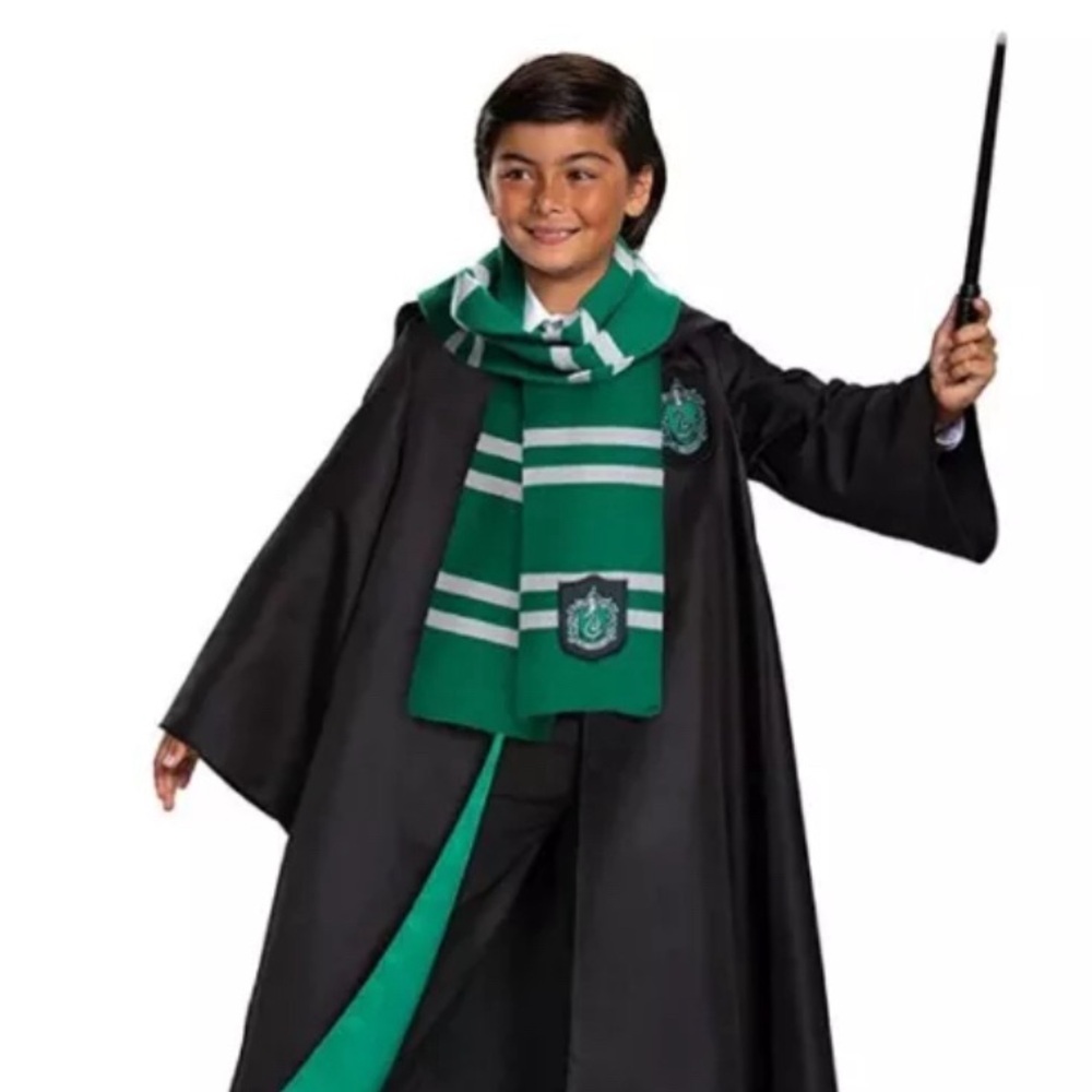 Harry Potter Officially Licensed 60" Slytherin Green & Gray House Scarf NEW
